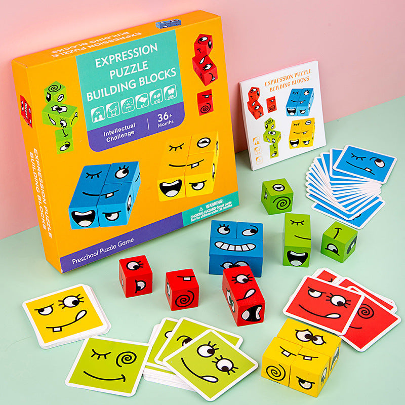 Expression Puzzle Blocks for Creative Screen-Free Play