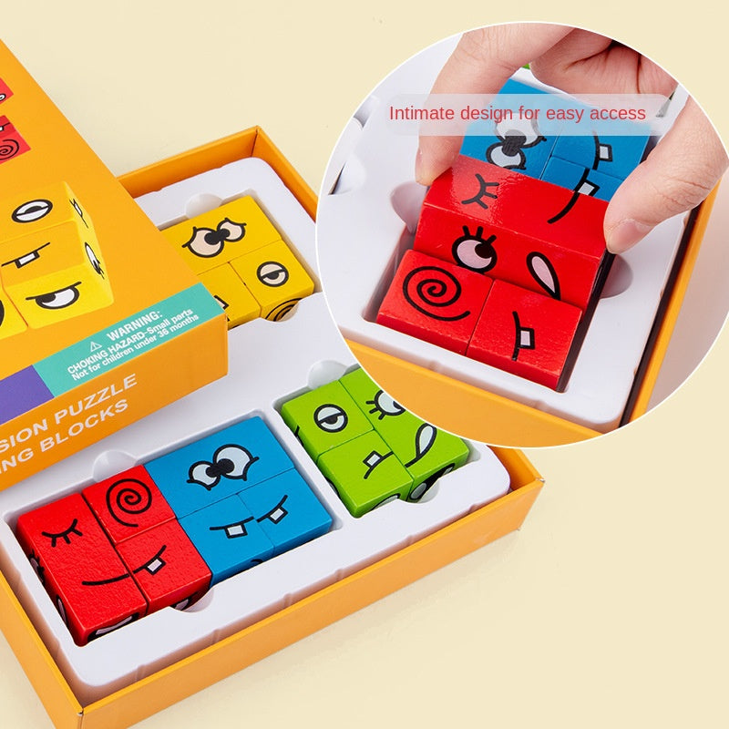 Expression Puzzle Blocks for Creative Screen-Free Play