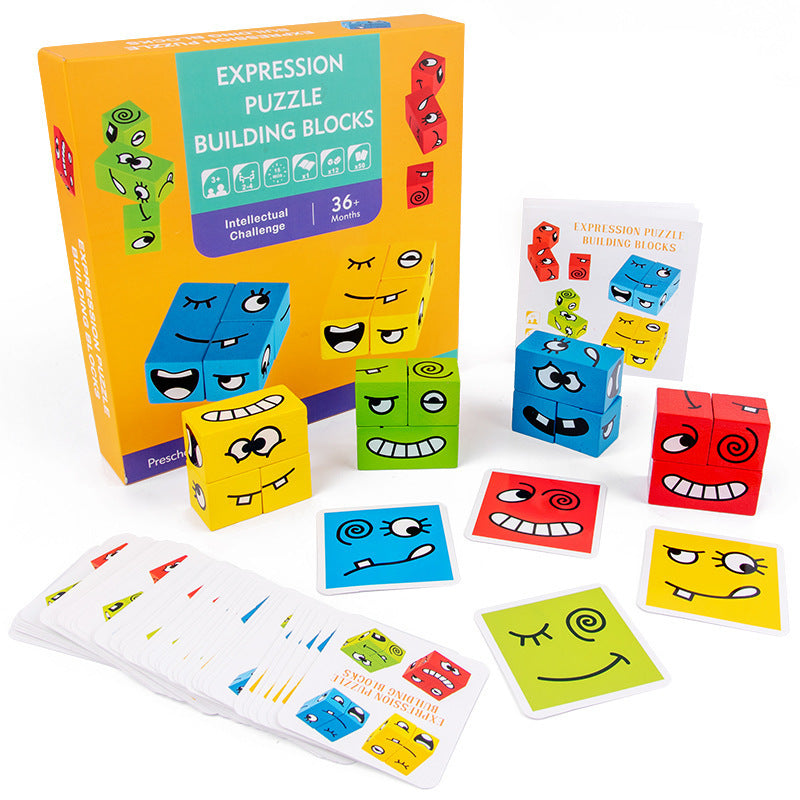 Expression Puzzle Blocks for Creative Screen-Free Play