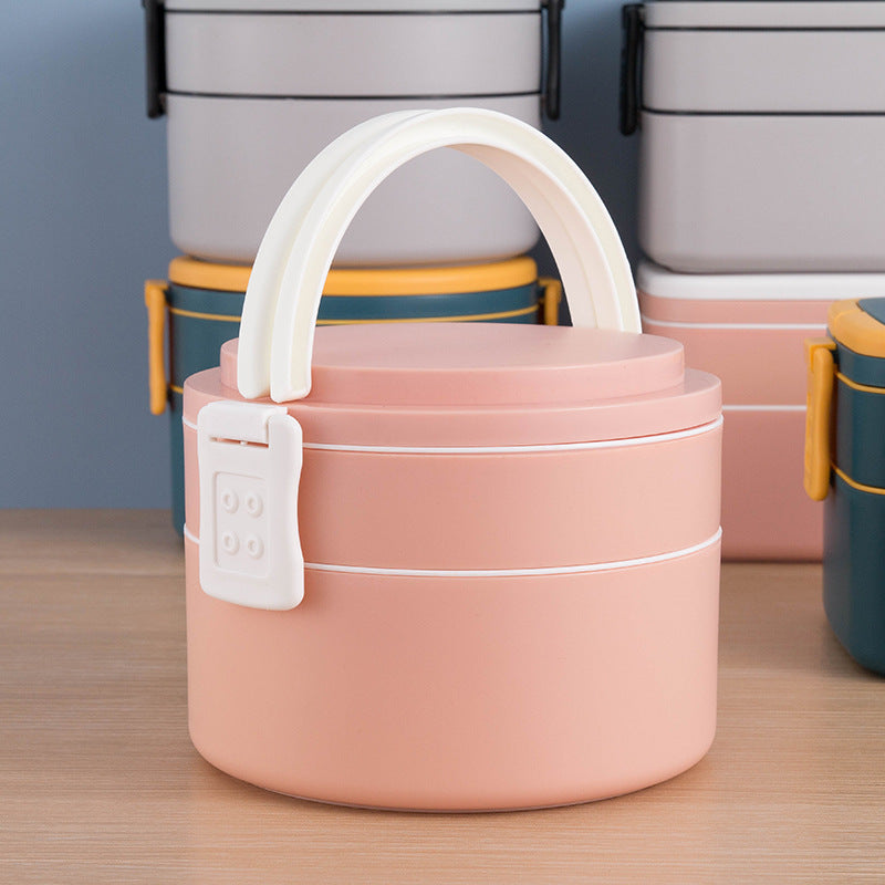 Two-Tier Microwave-Safe Lunch Box With Lid for Work