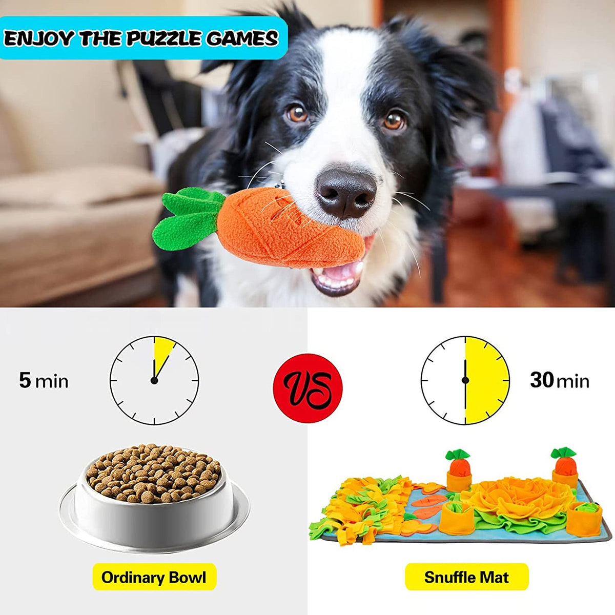 Snuffle Mat for Dogs, 30-Minute Scent-Search Puzzle