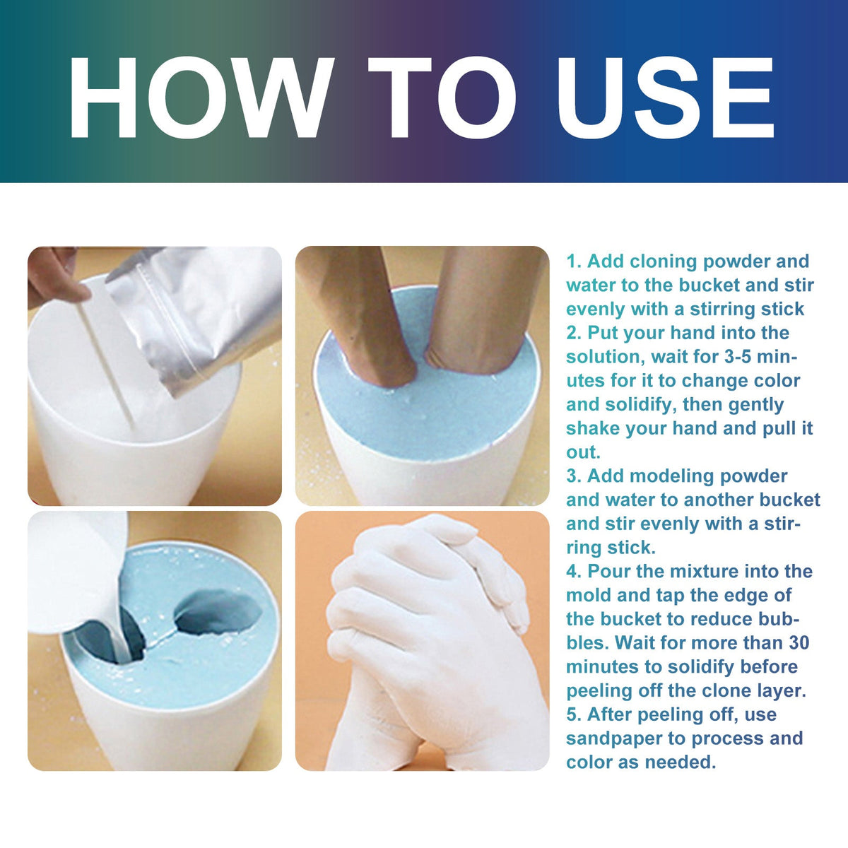 DIY Hand Casting Kit for Lasting Couple Keepsake Gifts