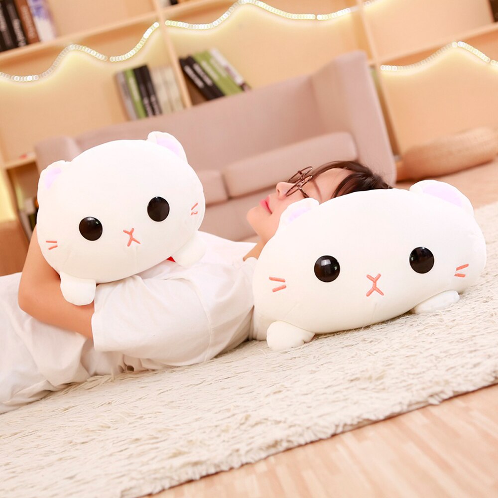 Kitten Hand Pillow Plush Toy for Cozy Reading Comfort