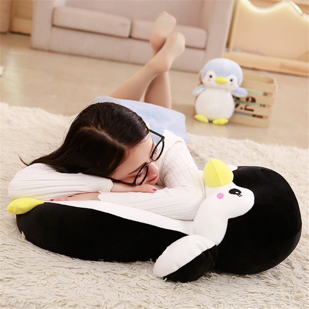 Penguin Plush Pillow – Oversized Cuddle Companion