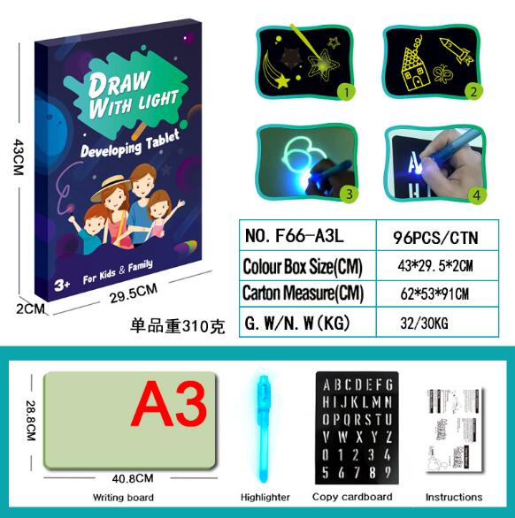 Glow Drawing Board for Kids That Draws in the Dark