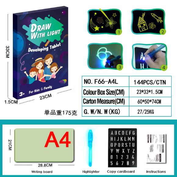Glow Drawing Board for Kids That Draws in the Dark