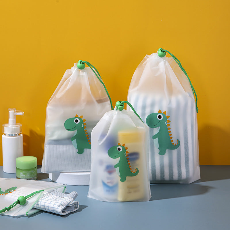 Clear Drawstring Packing Pouches for Travel Organizing
