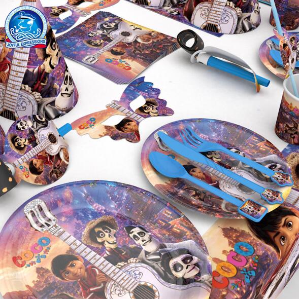 Coco Party Decorations & Tableware Set for Birthdays