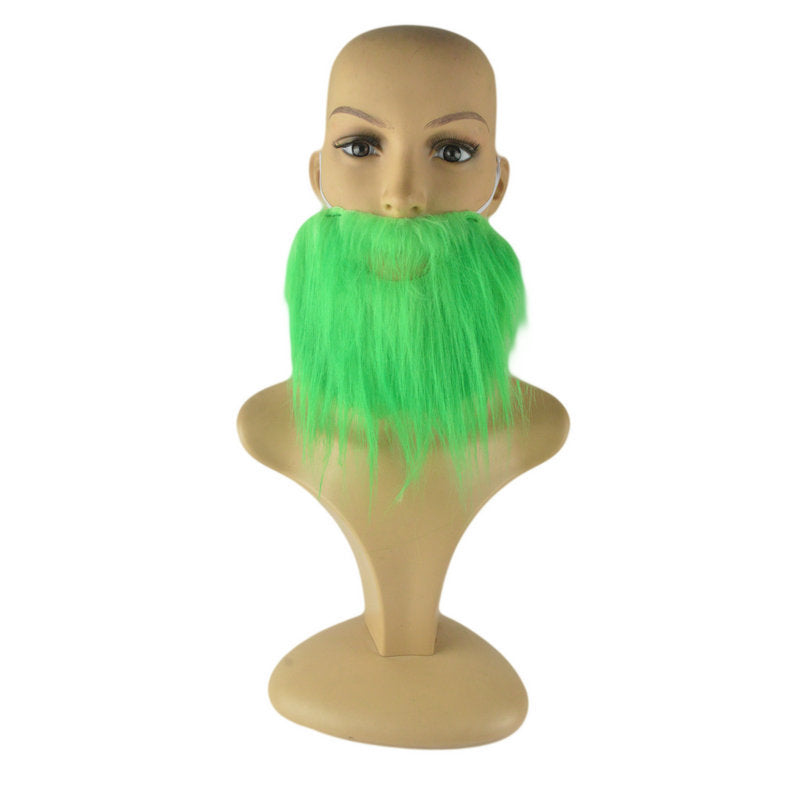 Green Fake Beard and Mustache for St. Patrick’s Day