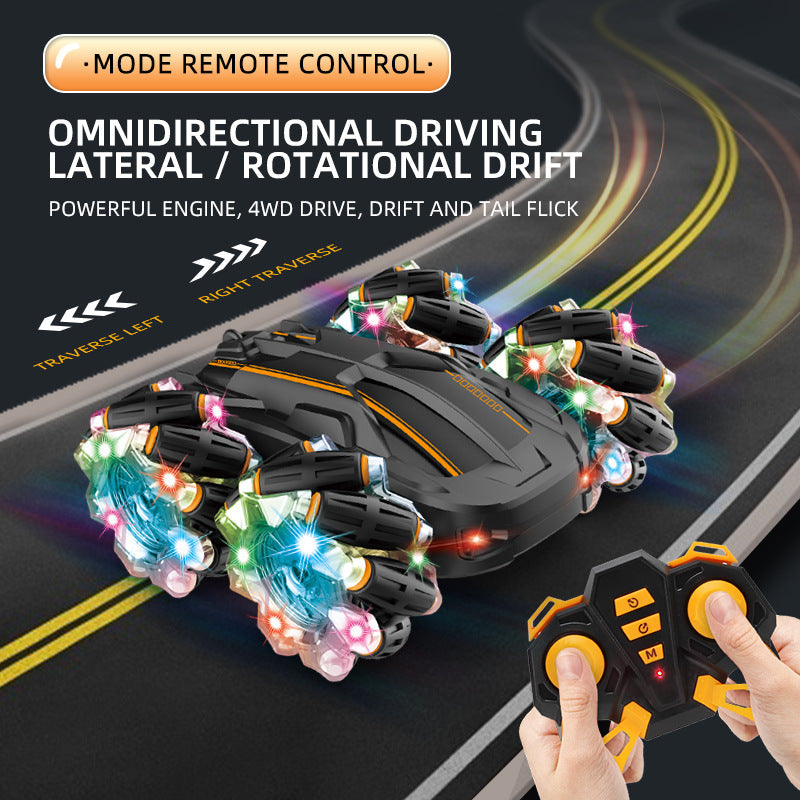 Remote Control Stunt Car With 4WD Drift And Lights