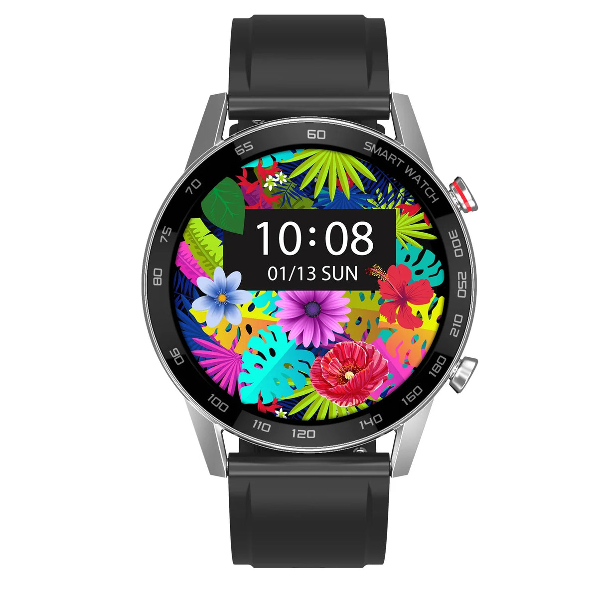Fitness Smartwatch with Heart Rate and Interchangeable Straps