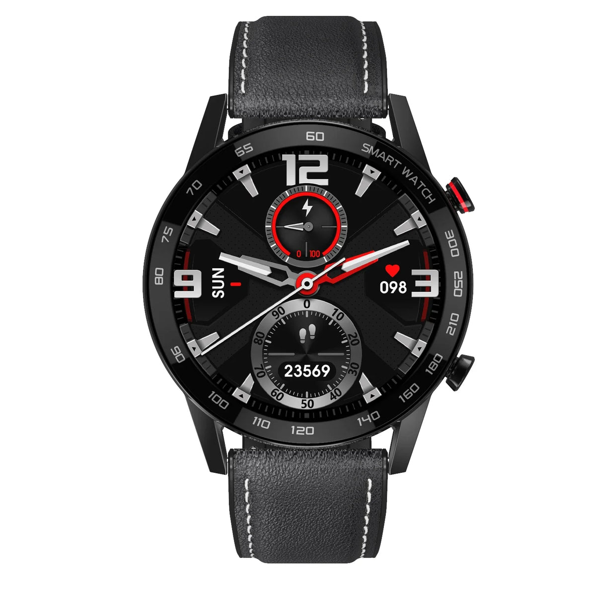 Fitness Smartwatch with Heart Rate and Interchangeable Straps