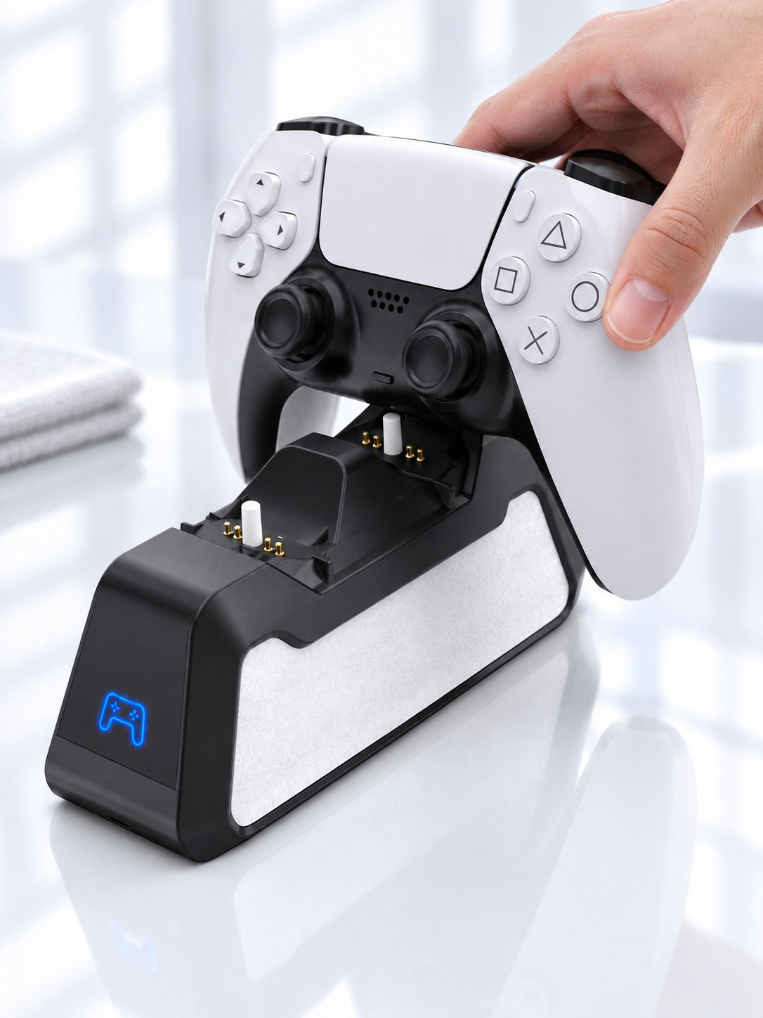 Dual PS5 Controller Charging Dock for Two Controllers