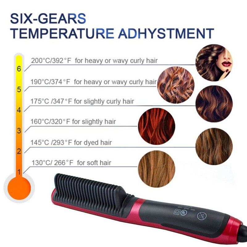 Hair Straightener Stick With 6 Adjustable Heat Settings