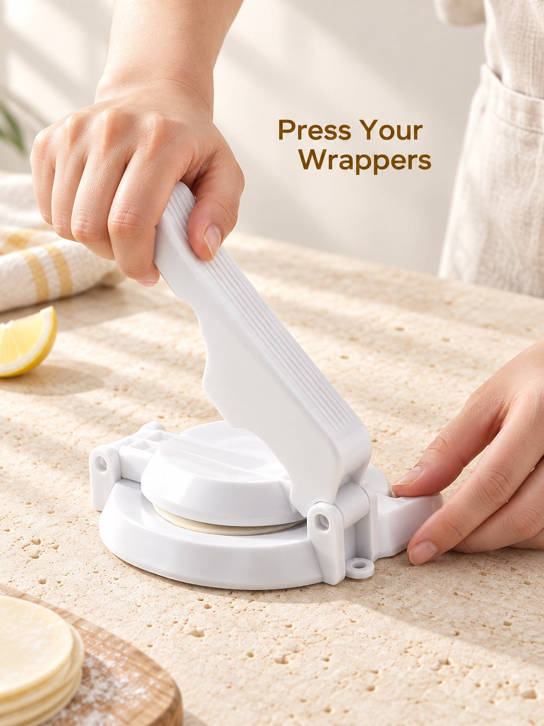 Dumpling Skin Press Mold for Homemade Jiaozi Wrappers
