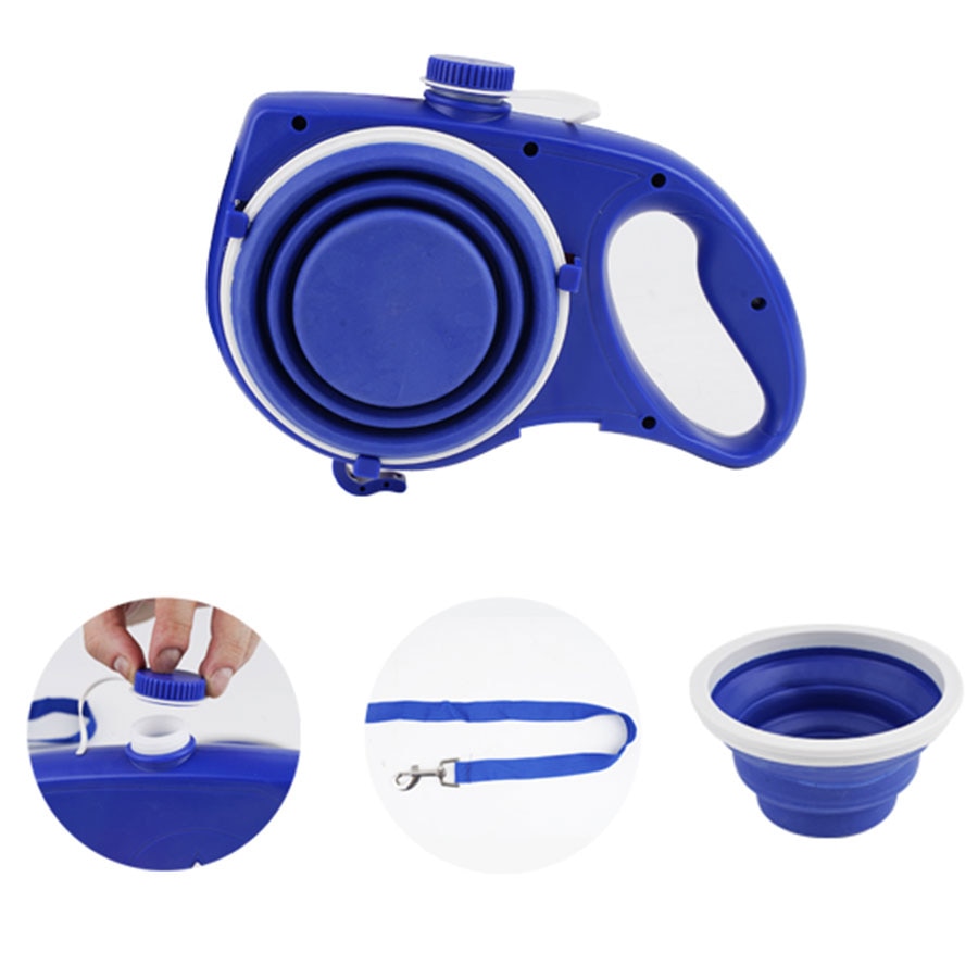 Retractable Dog Leash With Built-In Walking Essentials