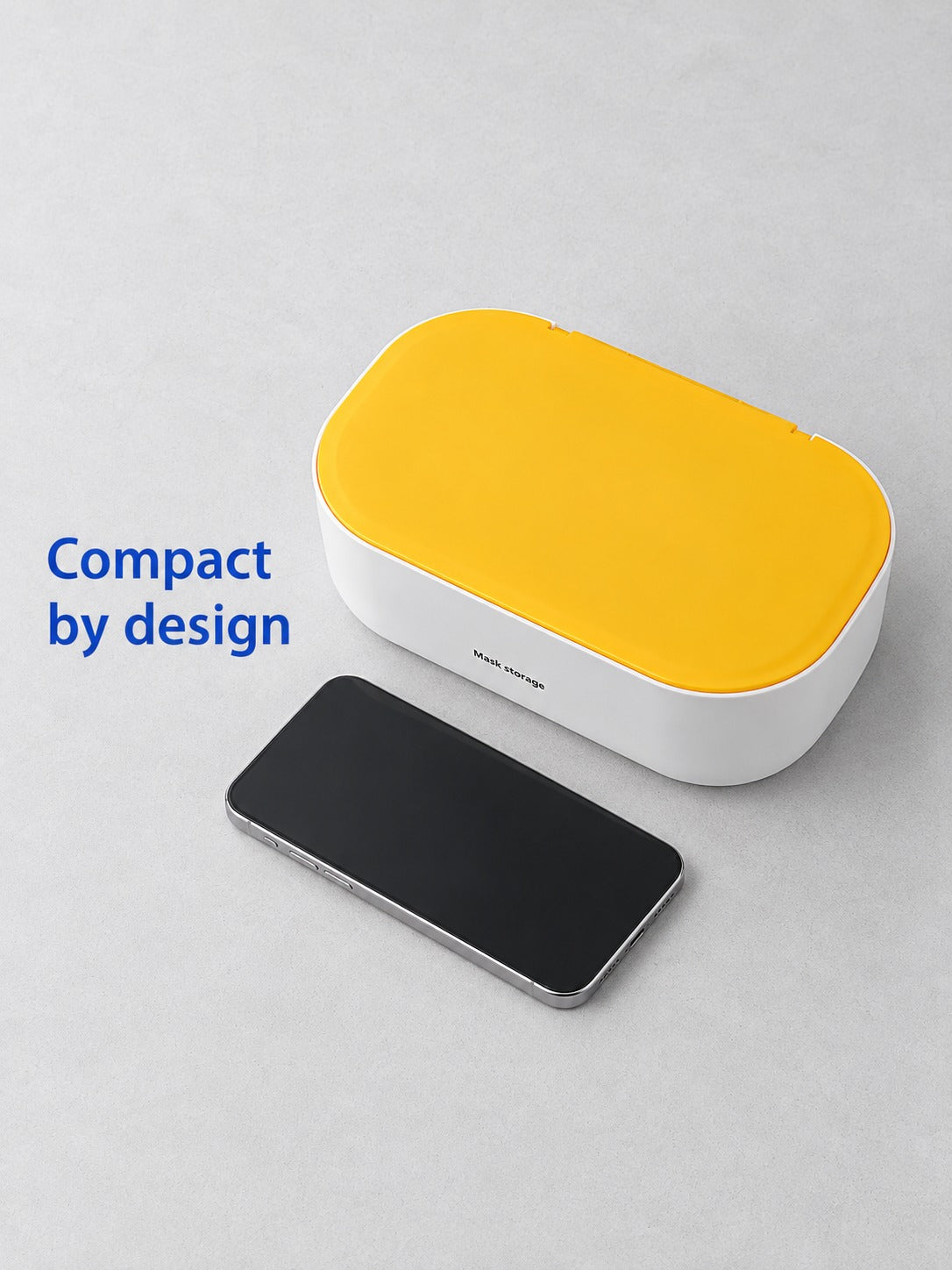 Dustproof Mask Storage Box With Lid for Desk or Wall