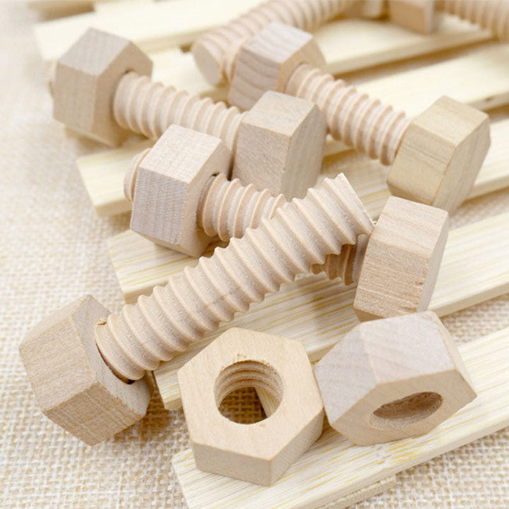 Wooden Screw Nut Toy for Fine Motor Skills Practice