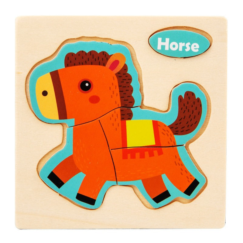 Wooden Matching Puzzles for Hands-On Early Learning