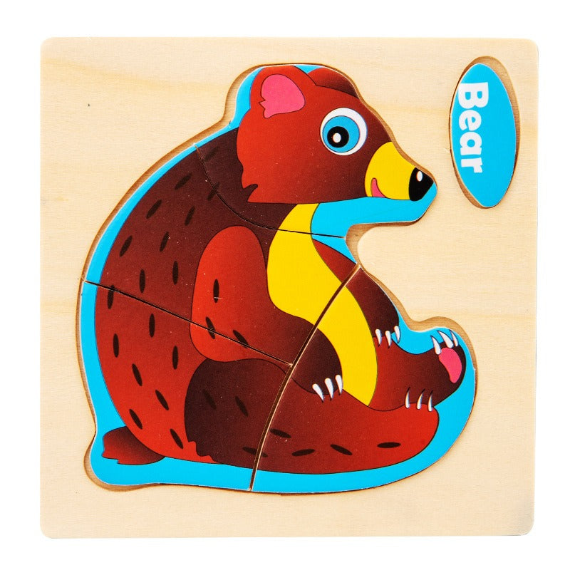 Wooden Matching Puzzles for Hands-On Early Learning