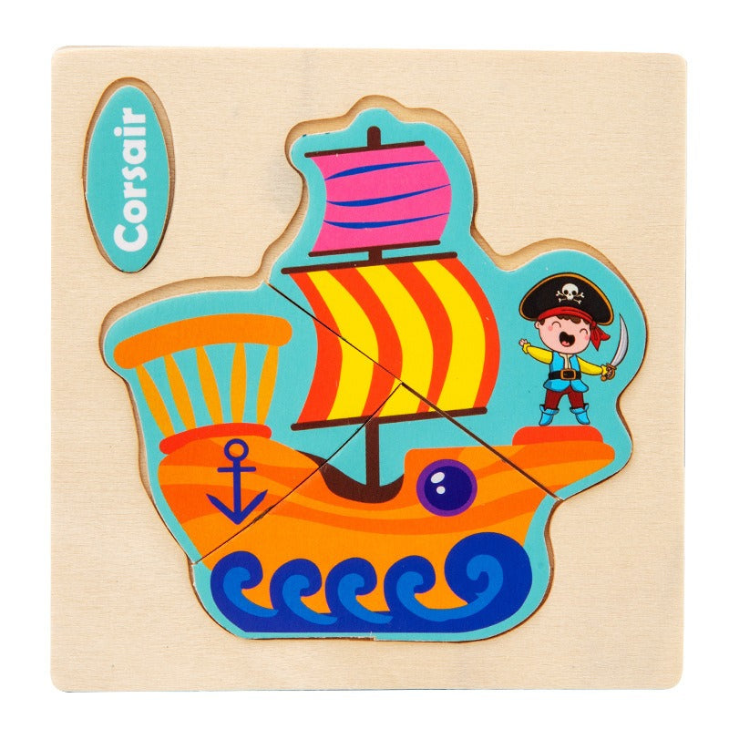 Wooden Matching Puzzles for Hands-On Early Learning