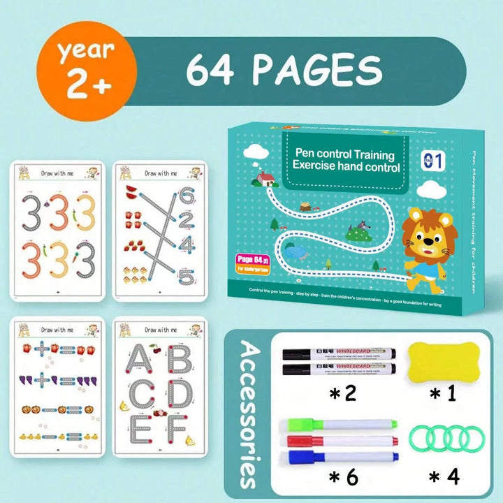 Reusable Tracing Workbook for Toddler Pen Control Practice