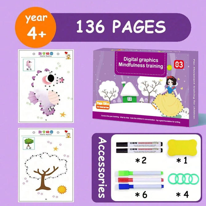 Reusable Tracing Workbook for Toddler Pen Control Practice