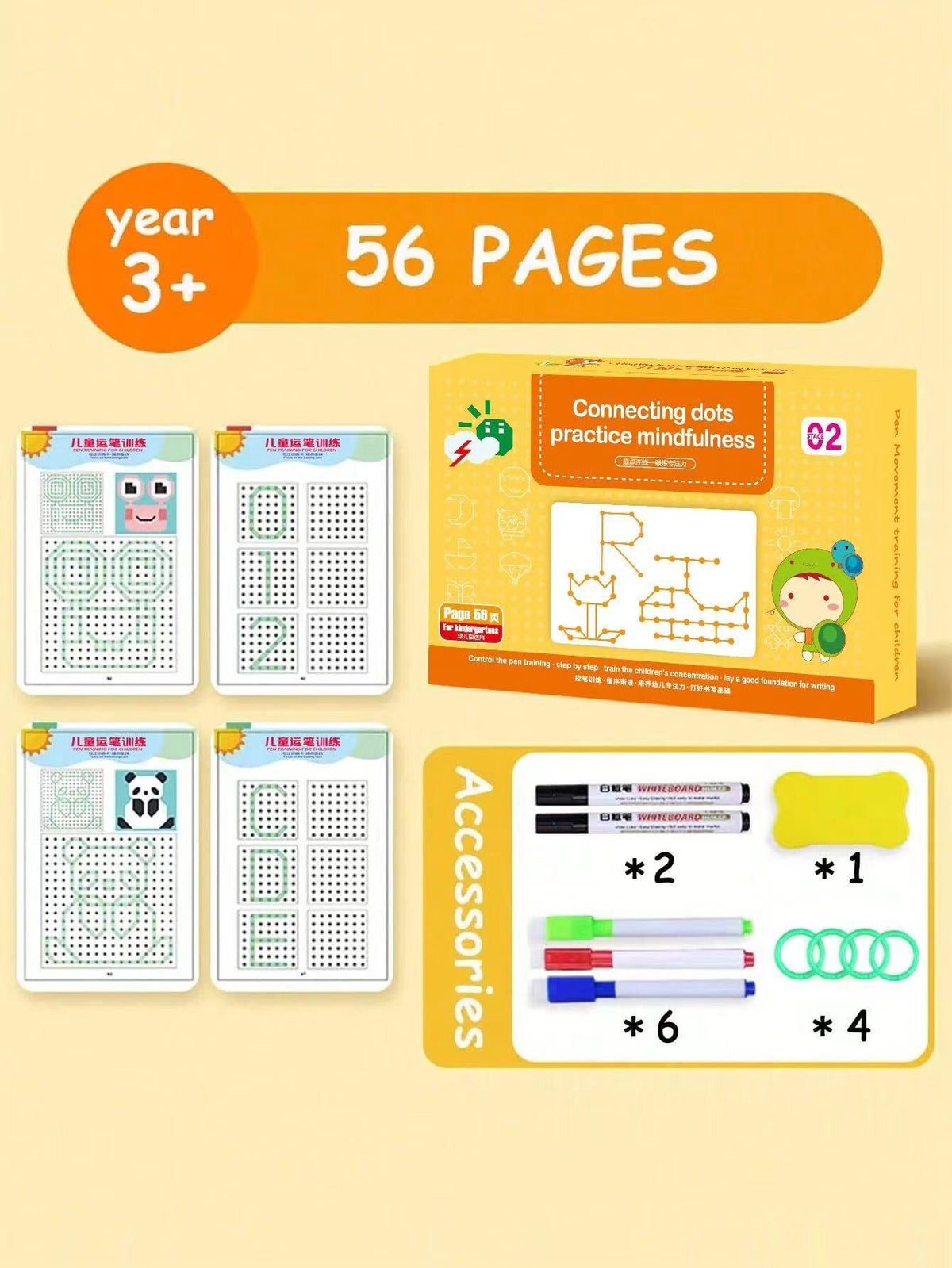Reusable Tracing Workbook for Toddler Pen Control Practice