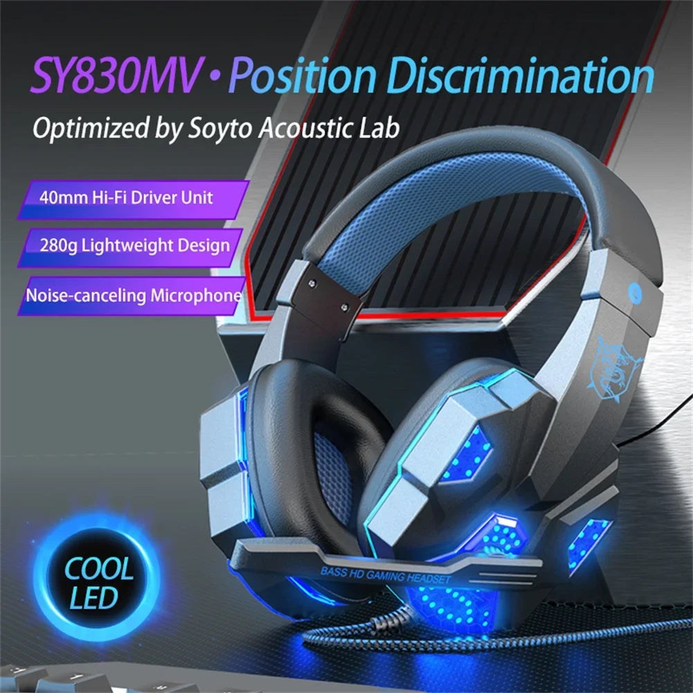 Wired Gaming Headset with 3D Surround Sound