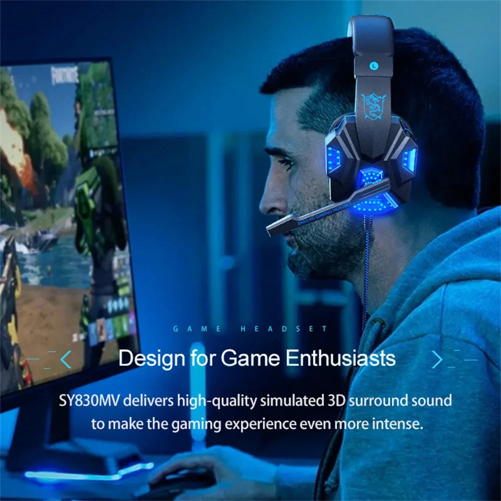 Wired Gaming Headset with 3D Surround Sound
