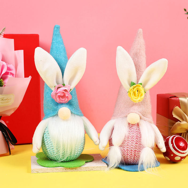 Illuminated Easter Bunny Gnome Décor Set of 2 Lights