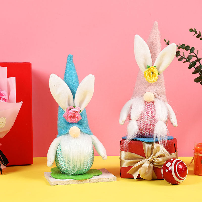 Illuminated Easter Bunny Gnome Décor Set of 2 Lights