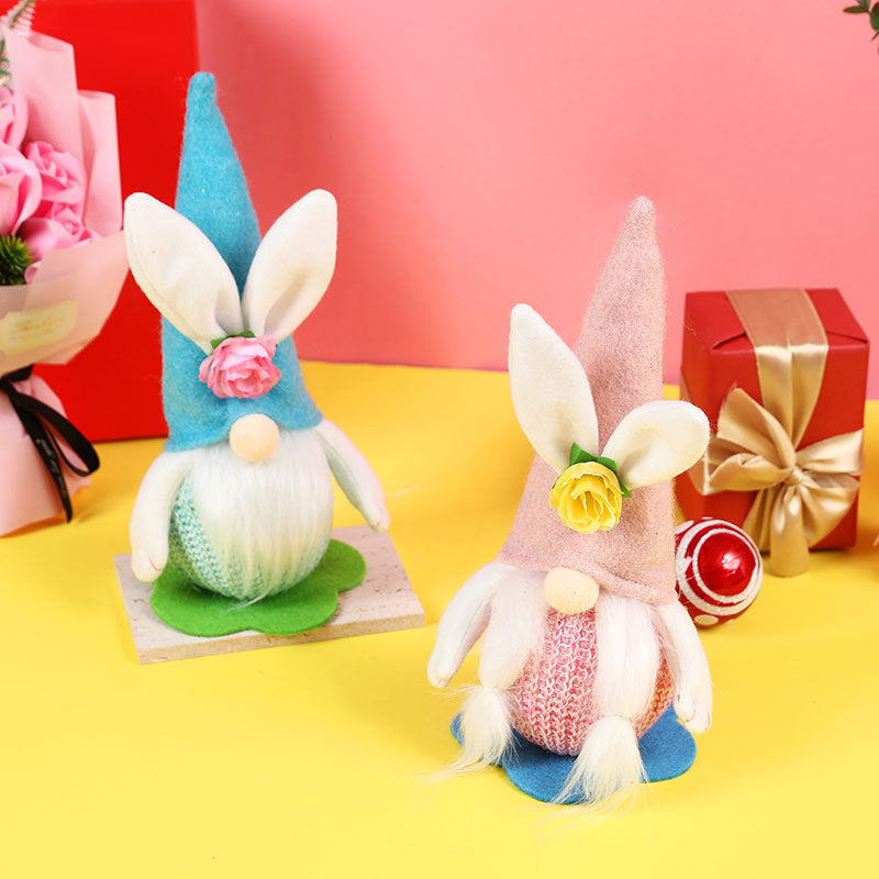 Illuminated Easter Bunny Gnome Décor Set of 2 Lights