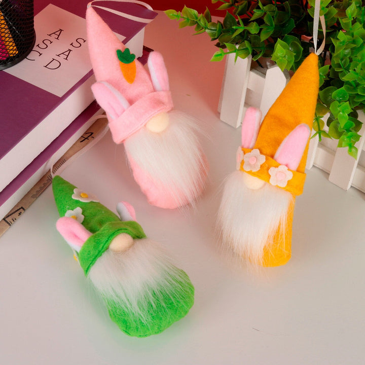 Easter Gnome Hanging Decorations – 3-Piece Plush Set