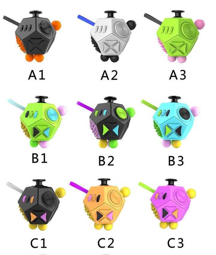 12-Sided Fidget Toy for ADHD Focus & Stress Relief
