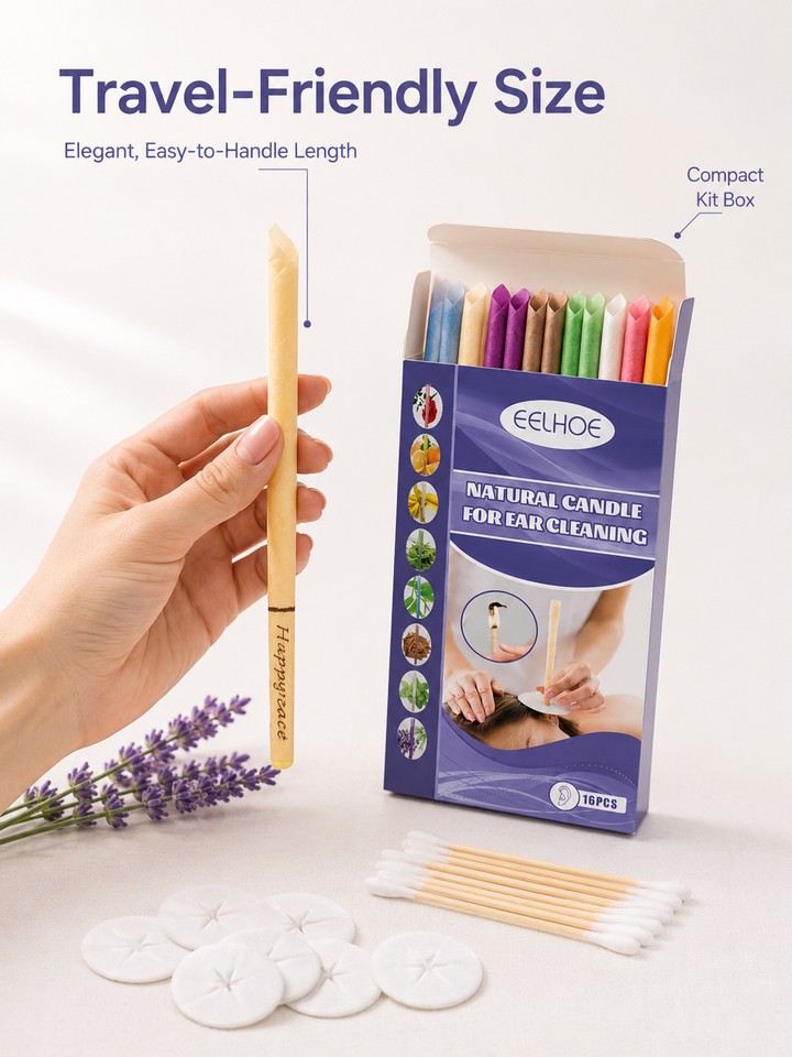 EELHOE Aromatherapy Ear Candles — 16-Piece Natural Kit