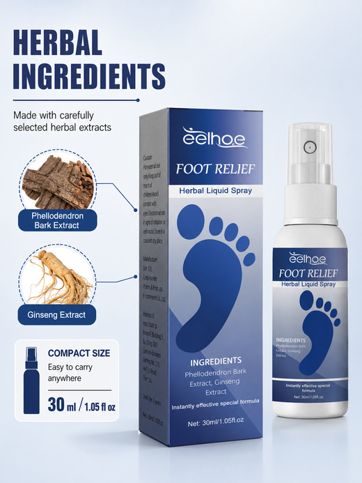 Foot Relief Herbal Spray — Soothe Itching, Cracking