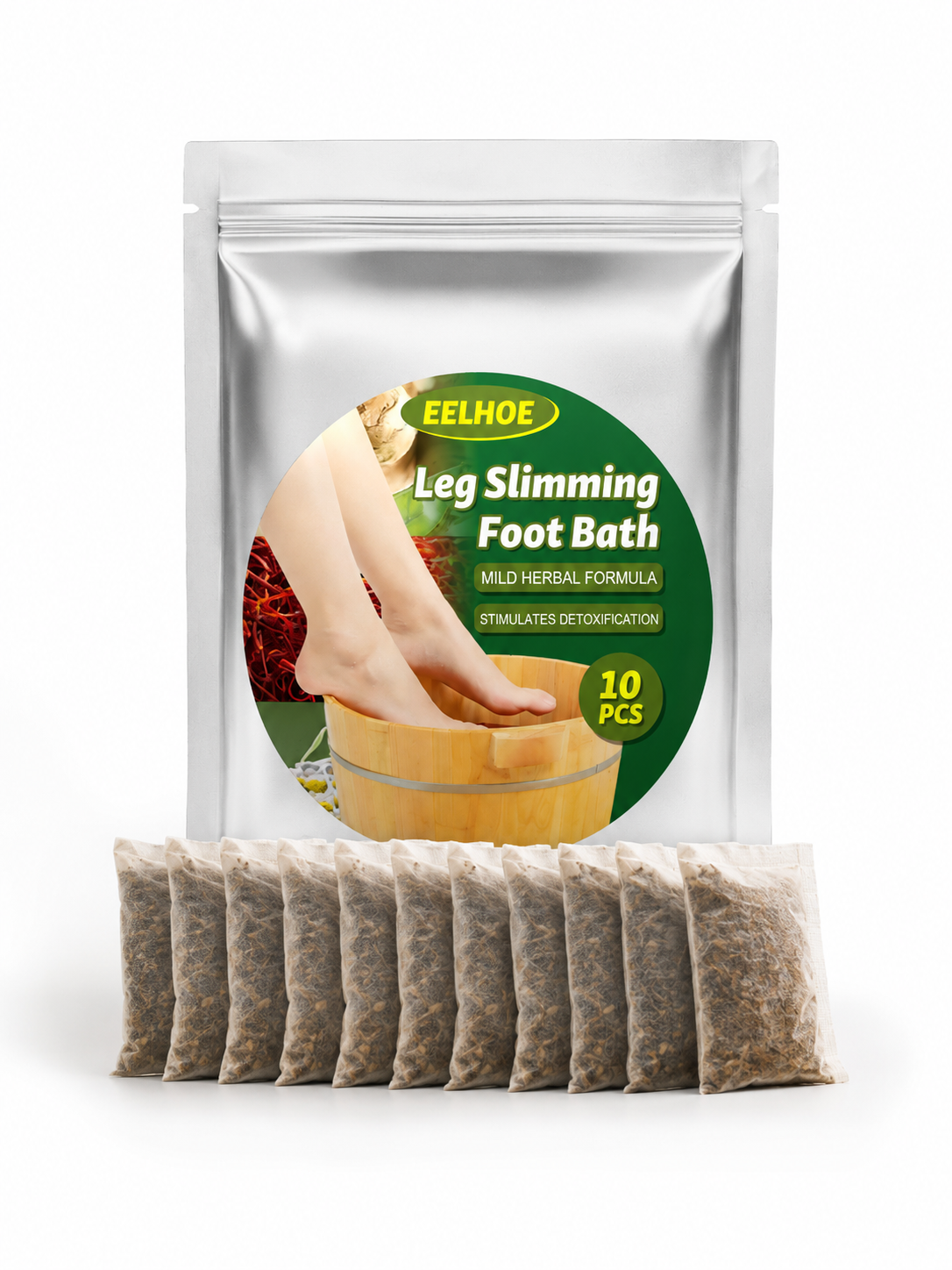 EELHOE Herbal Leg Slimming Foot Bath Soak — 10 Sachets