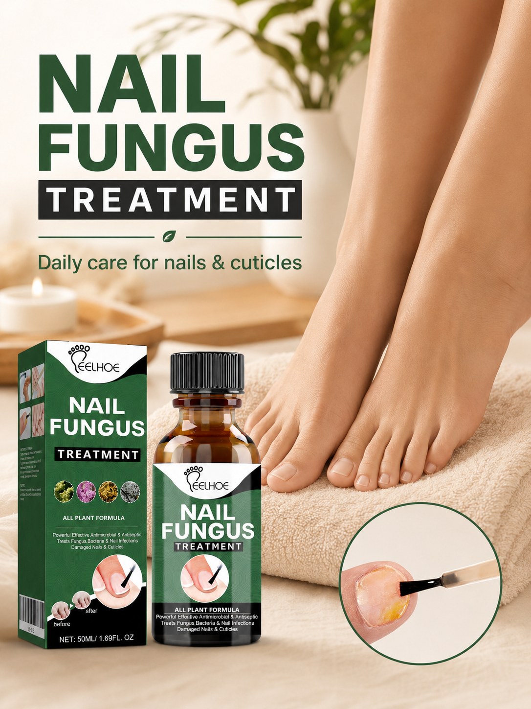 EELHOE Natural Antifungal Nail Treatment Liquid 50ml
