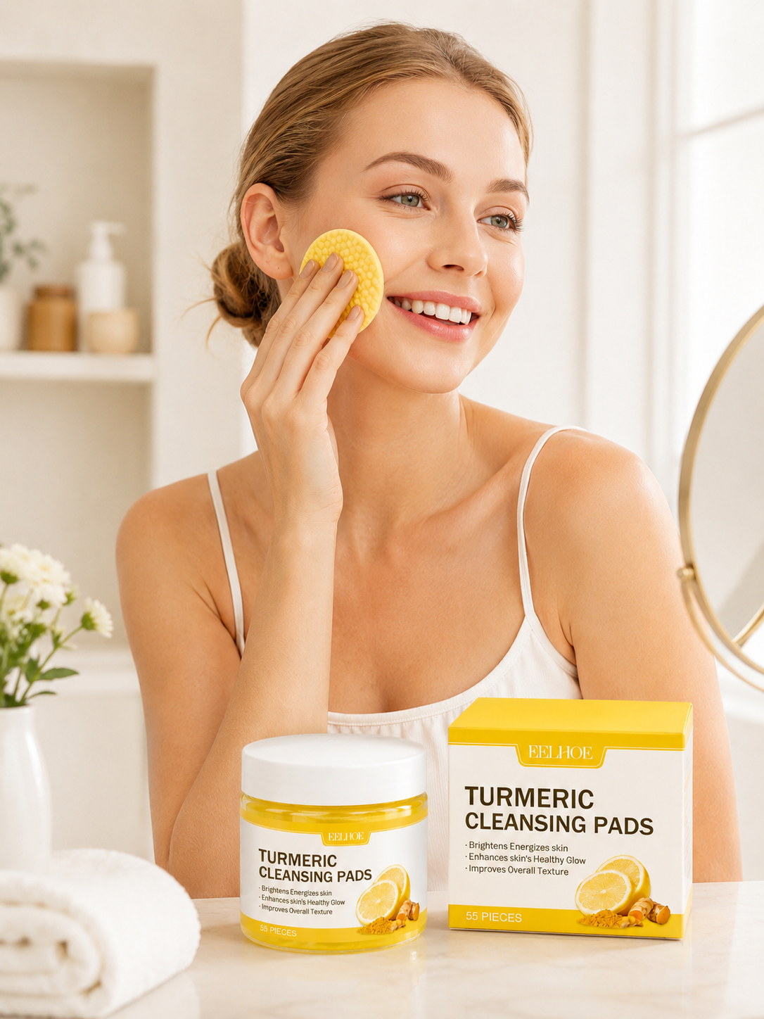 EELHOE Turmeric Lemon Cleansing Pads — 55 Pcs