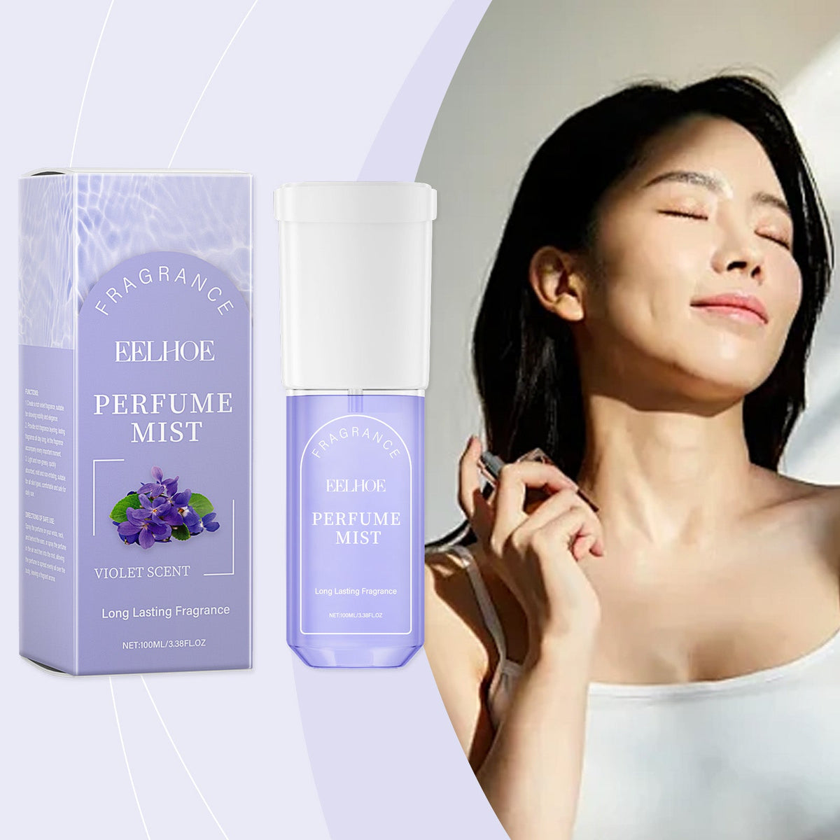Violet Body Perfume Spray – Long-Lasting Fresh Scent