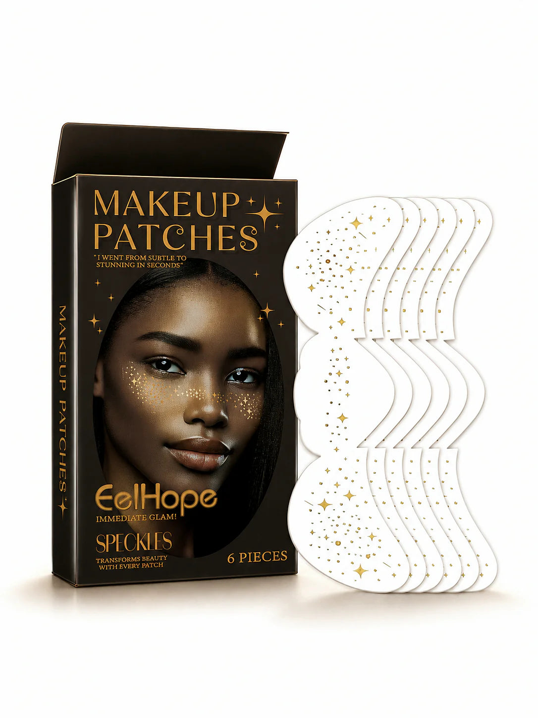 Freckle Patch Stickers with Gold Shimmer | Eelhope