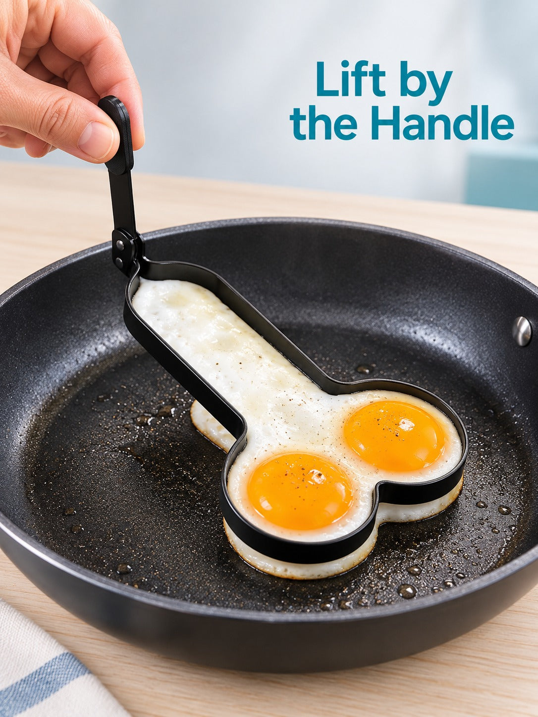 Egg Ring Mould with Handle for Fun Novelty Breakfast