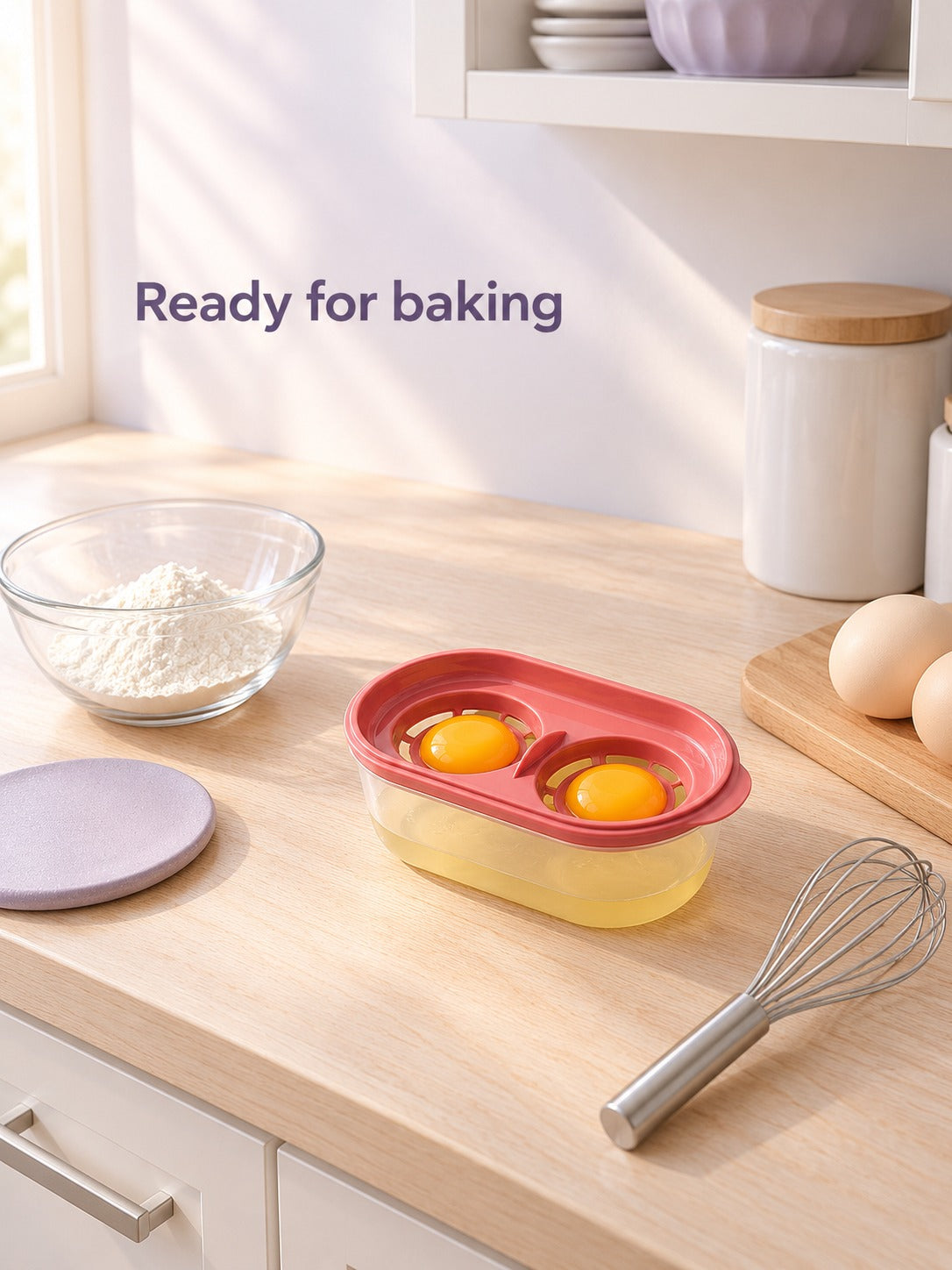 Egg Separator With Storage Box for Clean Yolk Separation