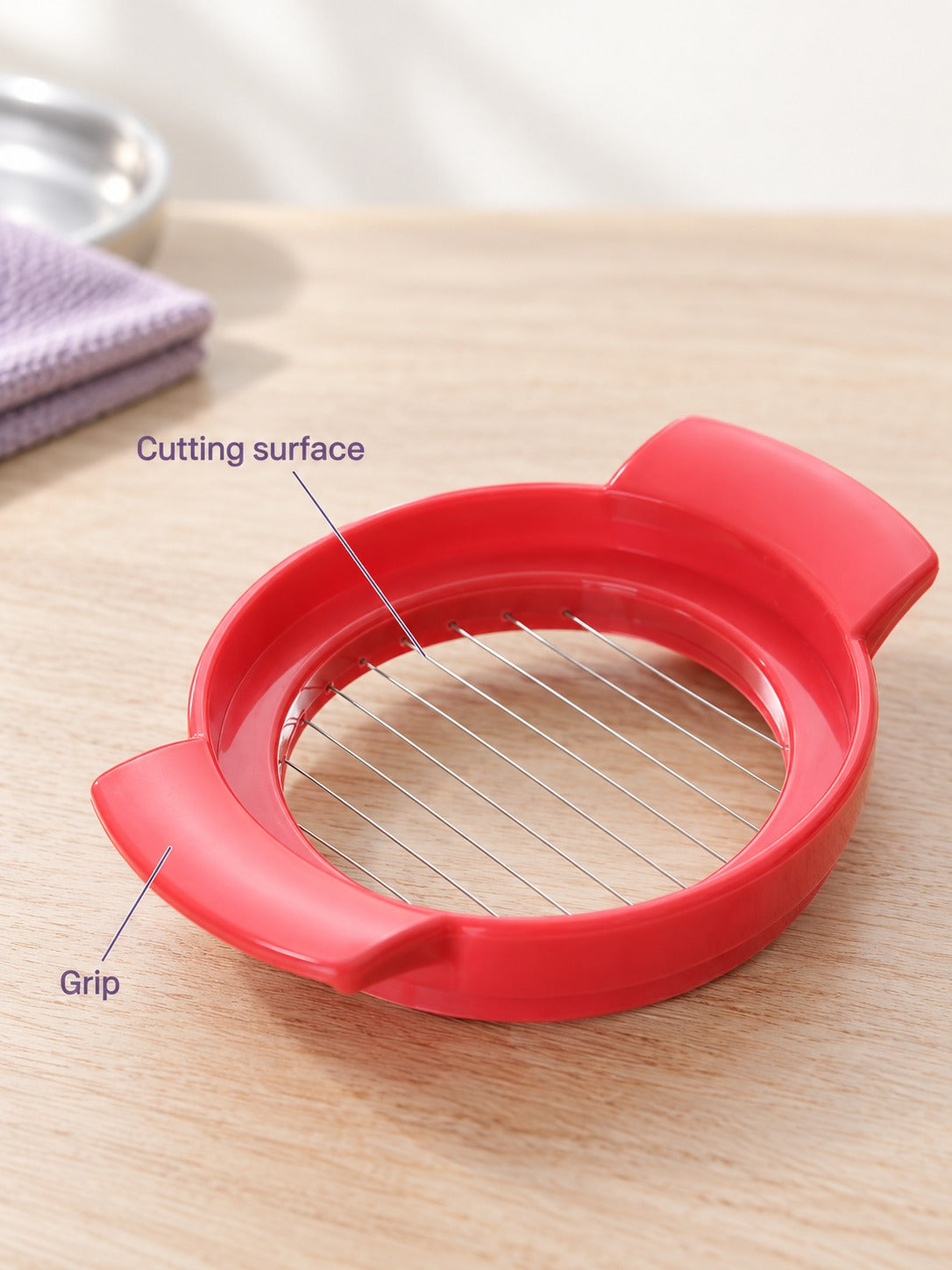 Egg Slicer 3-in-1 for Wedges, Rounds and Halves