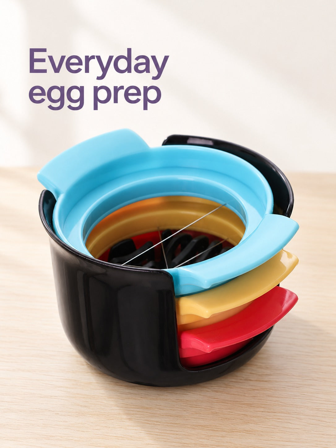 Egg Slicer 3-in-1 for Wedges, Rounds and Halves