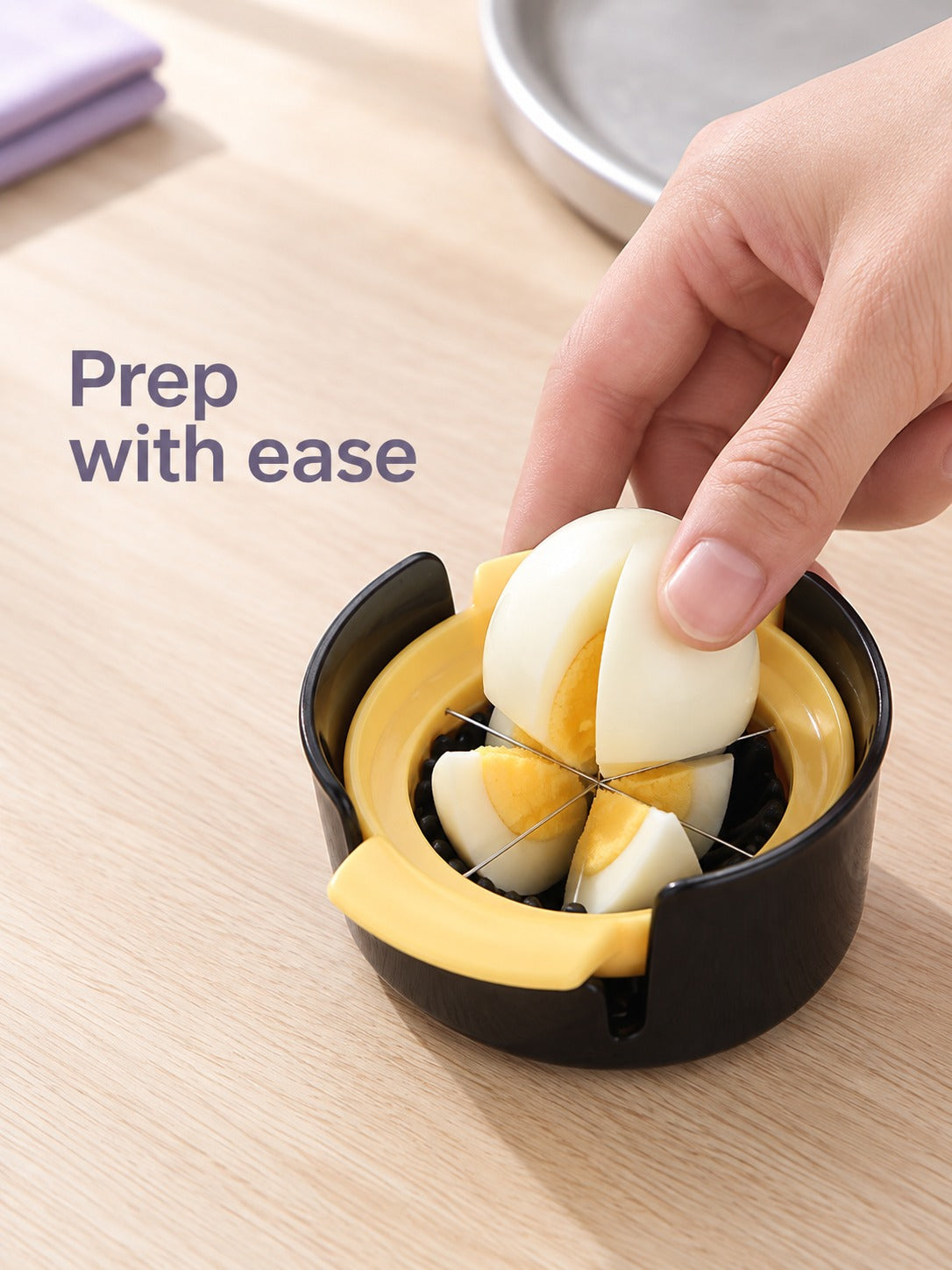 Egg Slicer 3-in-1 for Wedges, Rounds and Halves