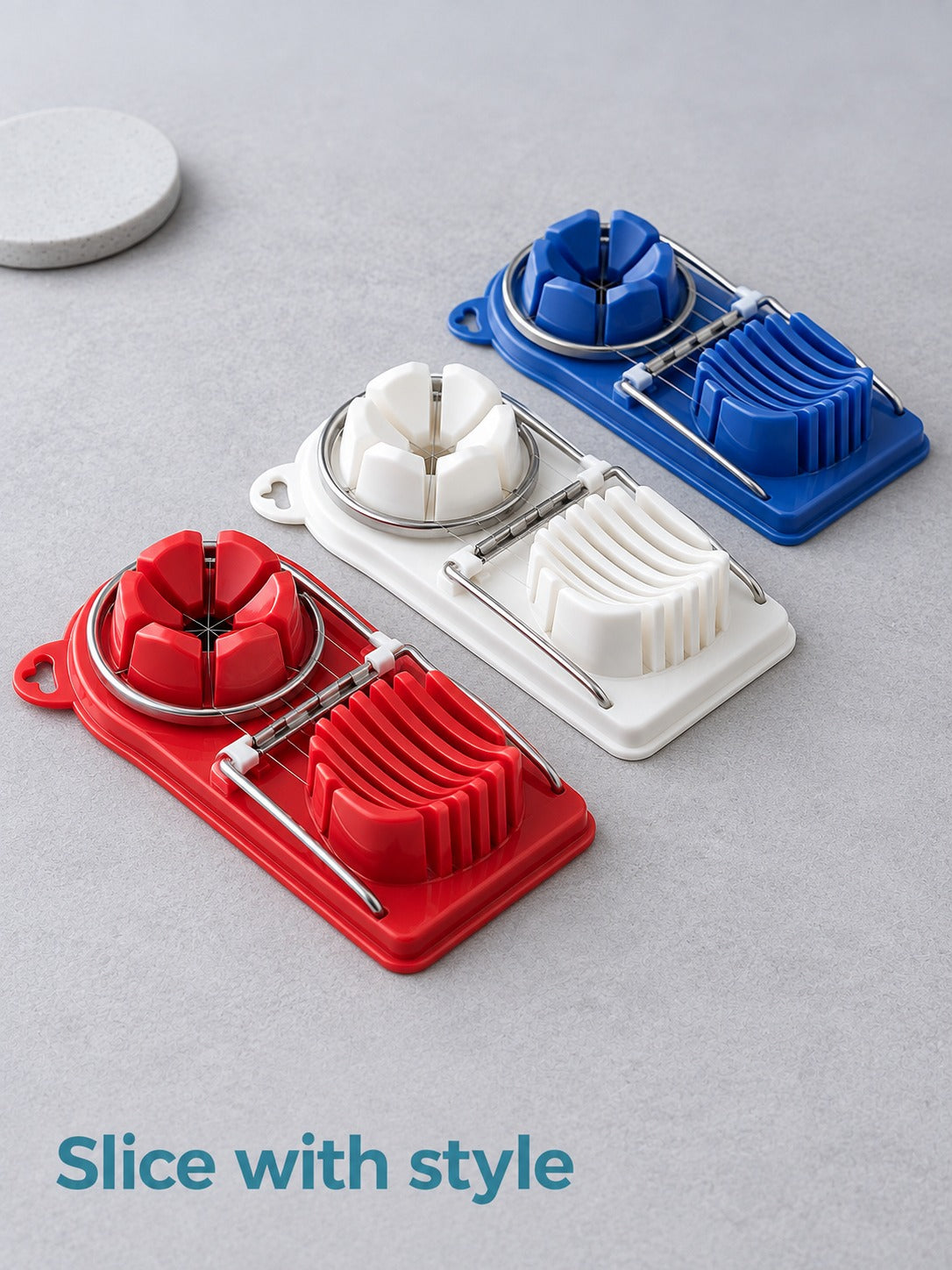 Egg Slicer and Wedger with Stainless Steel Wire Cutter