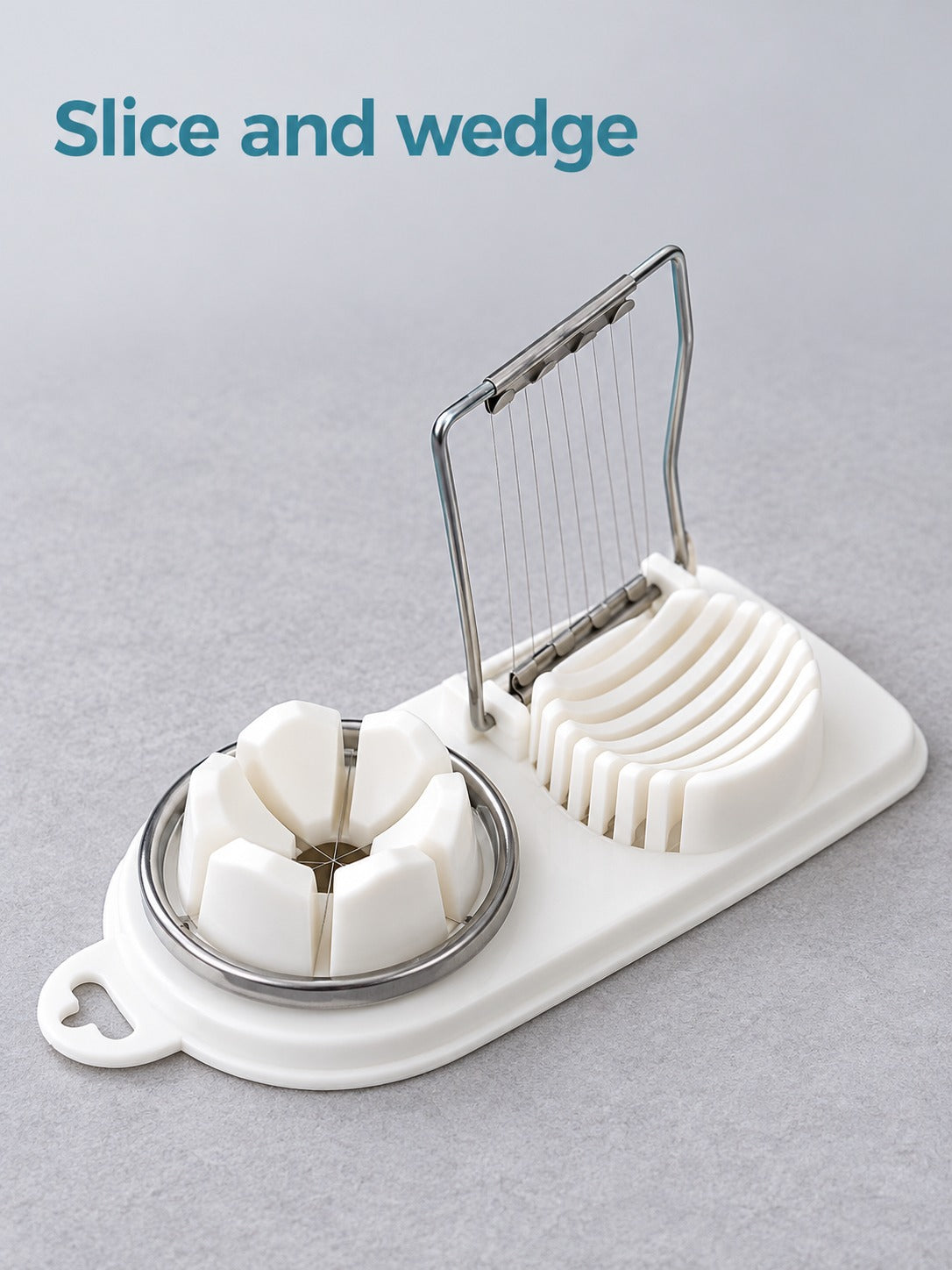 Egg Slicer and Wedger with Stainless Steel Wire Cutter