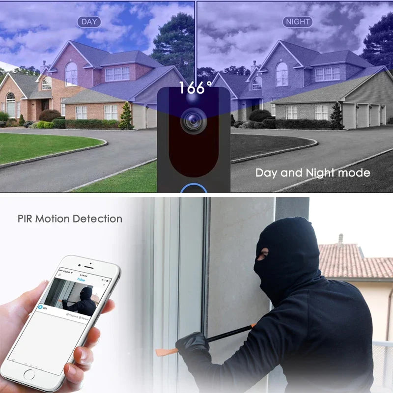 Wireless Video Doorbell Camera with 1080P Night Vision